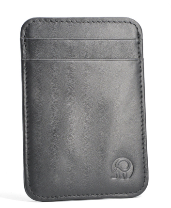 Genuine Leather Card Holder with 5 Slots and Multi-Function