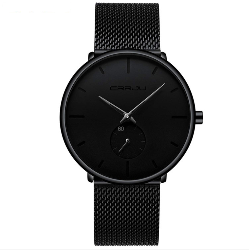 CRRJU Men's Simple Thin Quartz Watch