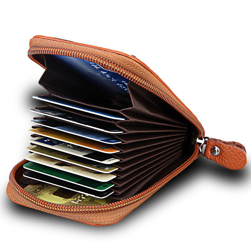 Genuine Leather Multi-Card Holder for Women and Men
