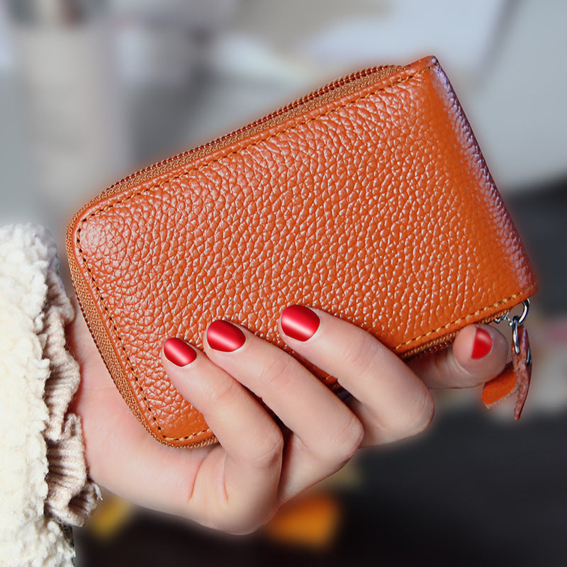 Genuine Leather Multi-Card Holder for Women and Men