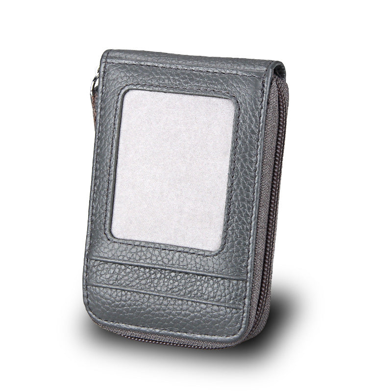 Genuine Leather Multi-Card Holder for Women and Men