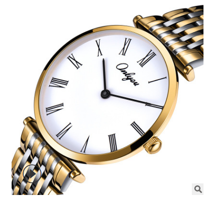 Couple's Steel Quartz Watch - Minimalist Slim Design