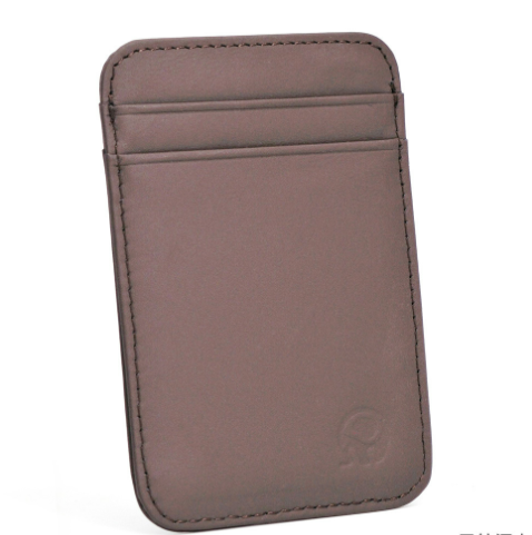 Genuine Leather Card Holder with 5 Slots and Multi-Function