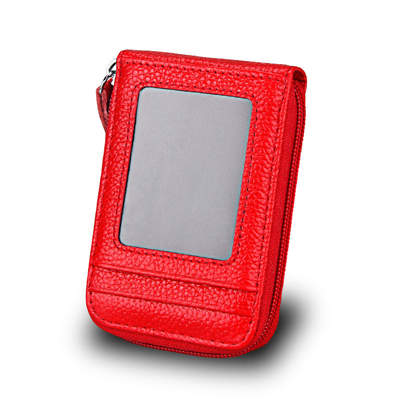 Genuine Leather Multi-Card Holder for Women and Men