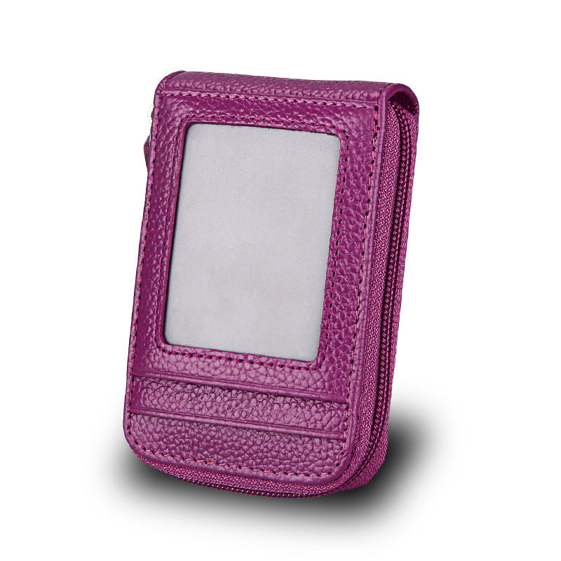 Genuine Leather Multi-Card Holder for Women and Men