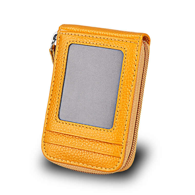 Genuine Leather Multi-Card Holder for Women and Men