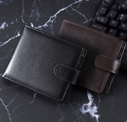 Men's Genuine Leather Wallet - Slim Business Card Holder