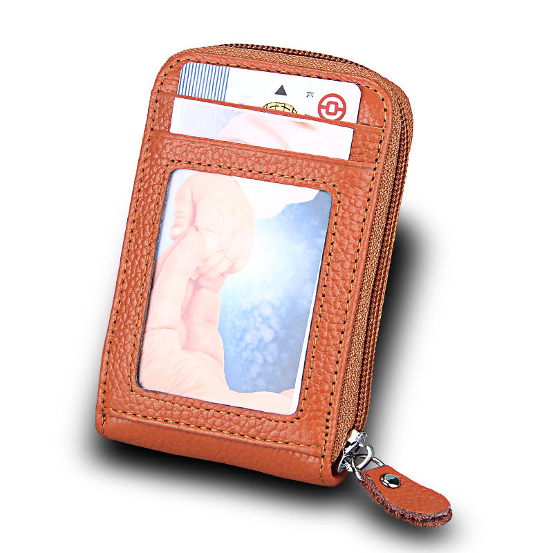 Genuine Leather Multi-Card Holder for Women and Men