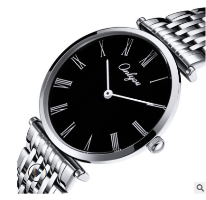 Couple's Steel Quartz Watch - Minimalist Slim Design