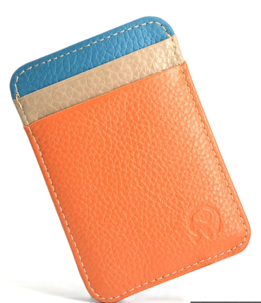 Genuine Leather Card Holder with 5 Slots and Multi-Function