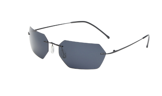 Ultra-Lightweight Frameless Oval Titanium Sunglasses