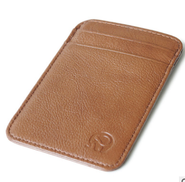 Genuine Leather Card Holder with 5 Slots and Multi-Function