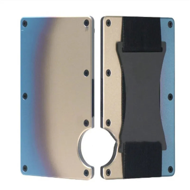 New Metal Card Bag Carbon Fiber Wallet Wallet RFID Anti-theft Swiping Blocking Technology