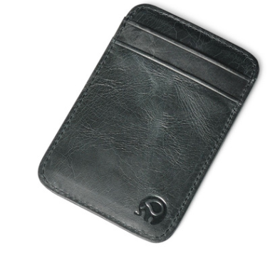 Genuine Leather Card Holder with 5 Slots and Multi-Function
