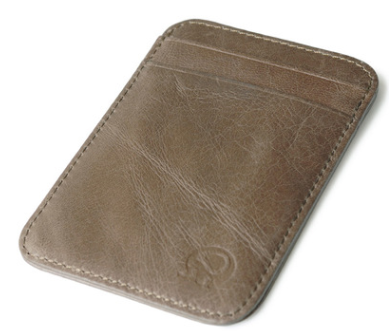 Genuine Leather Card Holder with 5 Slots and Multi-Function