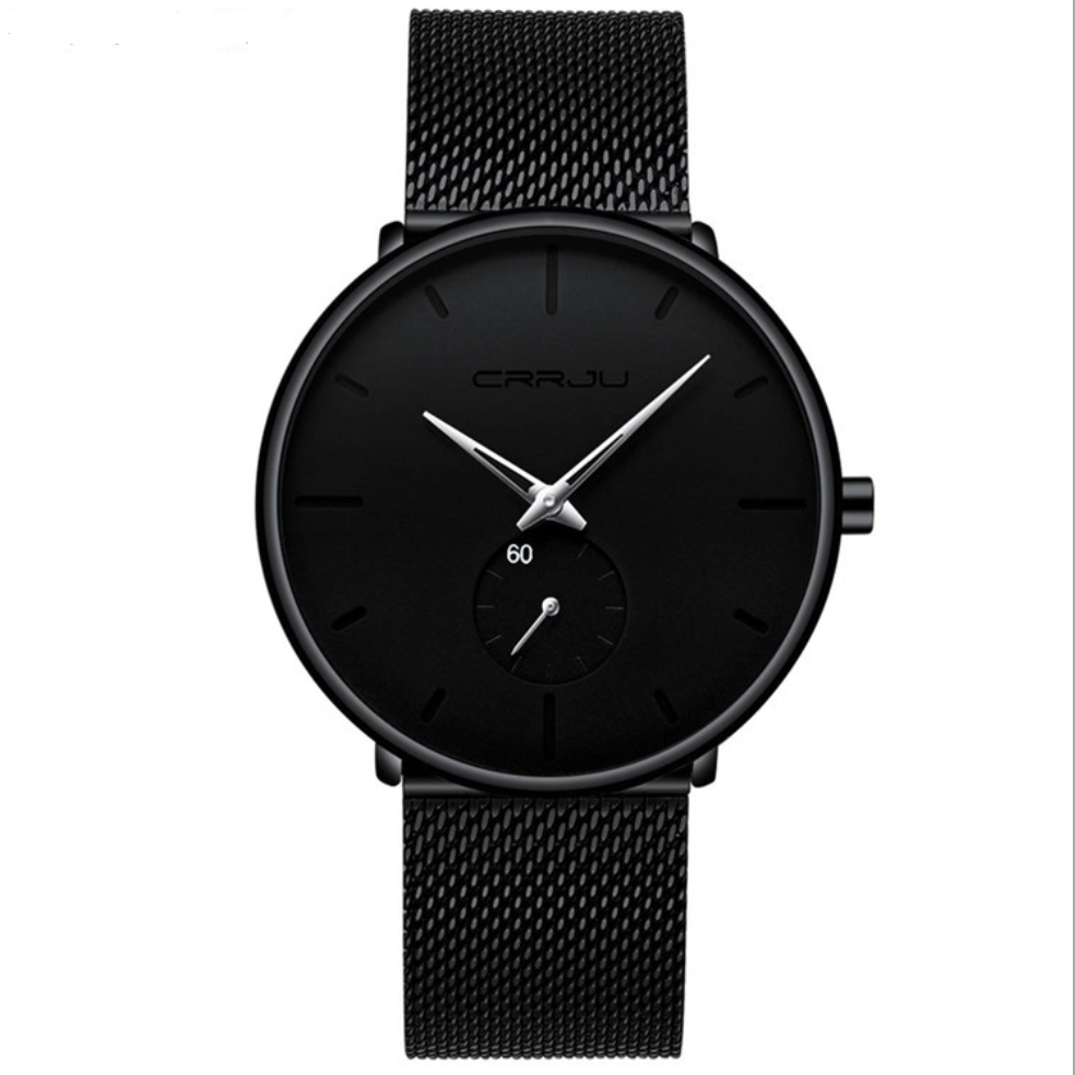CRRJU Men's Simple Thin Quartz Watch