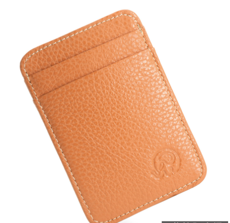 Genuine Leather Card Holder with 5 Slots and Multi-Function
