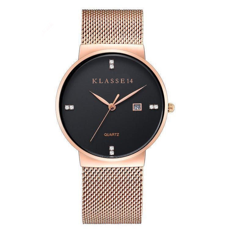 Ultra-Thin Waterproof Quartz Mesh Watch for Men