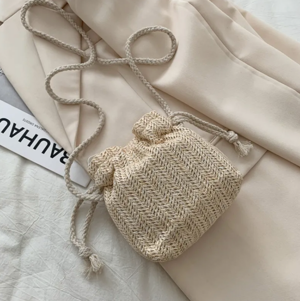 Straw Minimalist Crossbody Bag