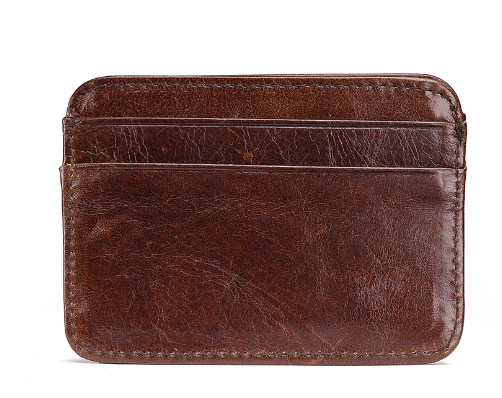 Genuine Leather Card Holder Wallet for Men and Women