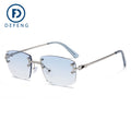 Trendy Square Rimless Gradient Sunglasses C1745