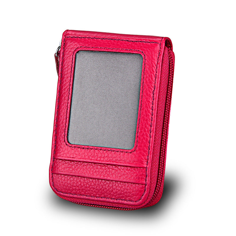 Genuine Leather Multi-Card Holder for Women and Men