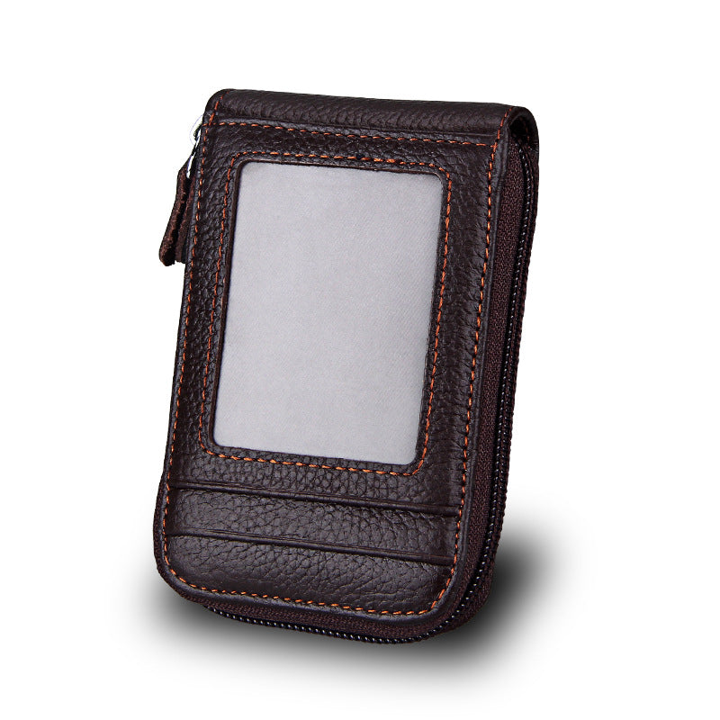 Genuine Leather Multi-Card Holder for Women and Men