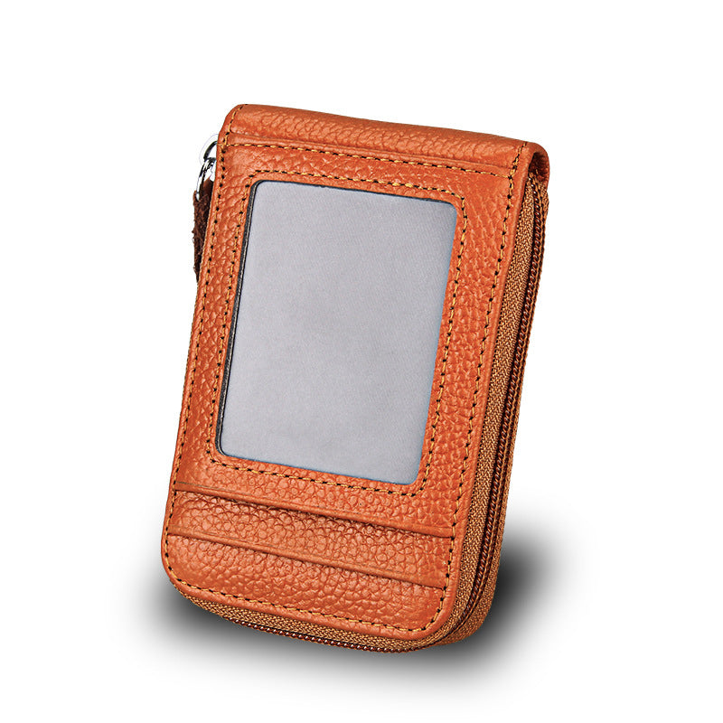 Genuine Leather Multi-Card Holder for Women and Men