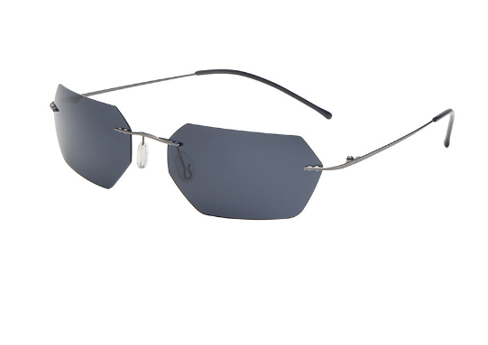 Ultra-Lightweight Frameless Oval Titanium Sunglasses