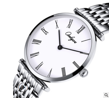 Couple's Steel Quartz Watch - Minimalist Slim Design
