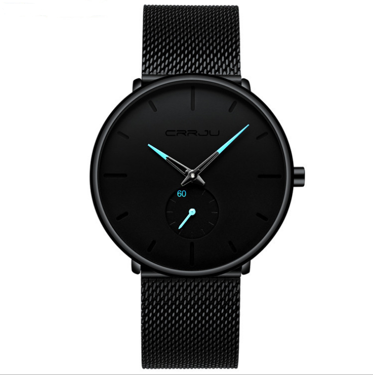 CRRJU Men's Simple Thin Quartz Watch