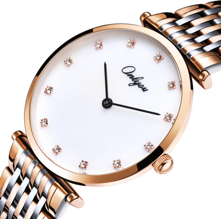 Couple's Steel Quartz Watch - Minimalist Slim Design