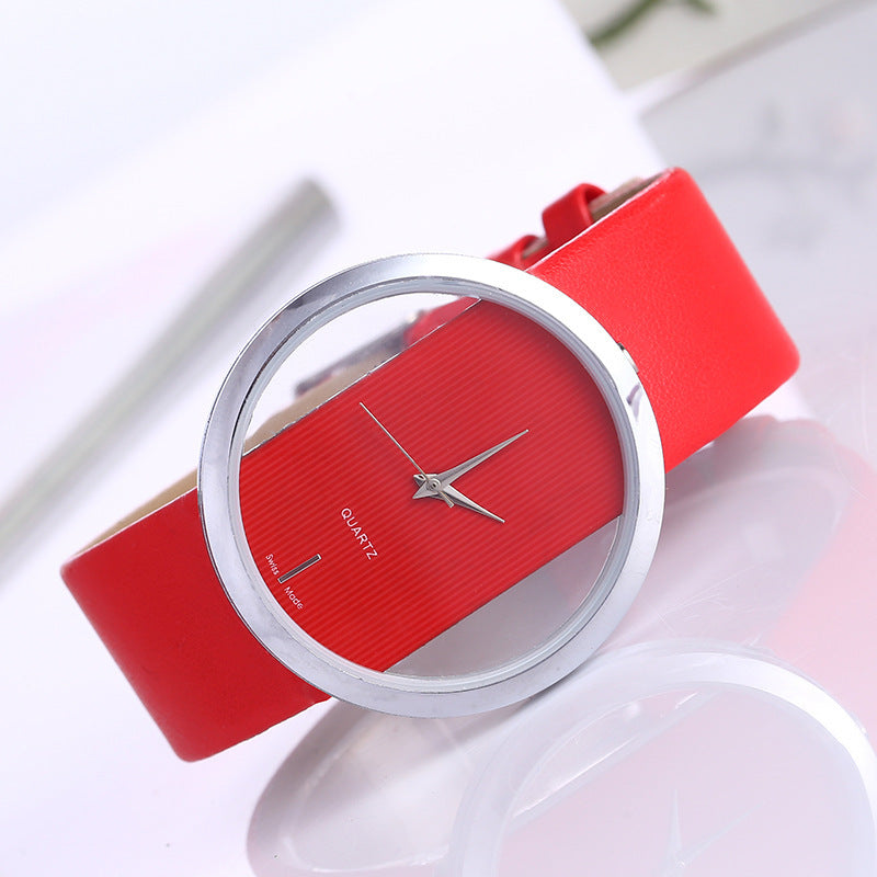 Minimalist Transparent Hollow Vintage Women's Quartz Watch