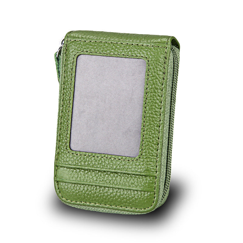 Genuine Leather Multi-Card Holder for Women and Men